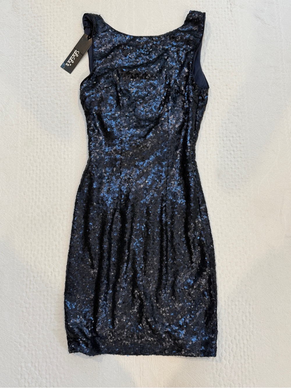 NWT Lulu’s Blue Sequin Dress Open Back Women’s XS Homecoming Dress